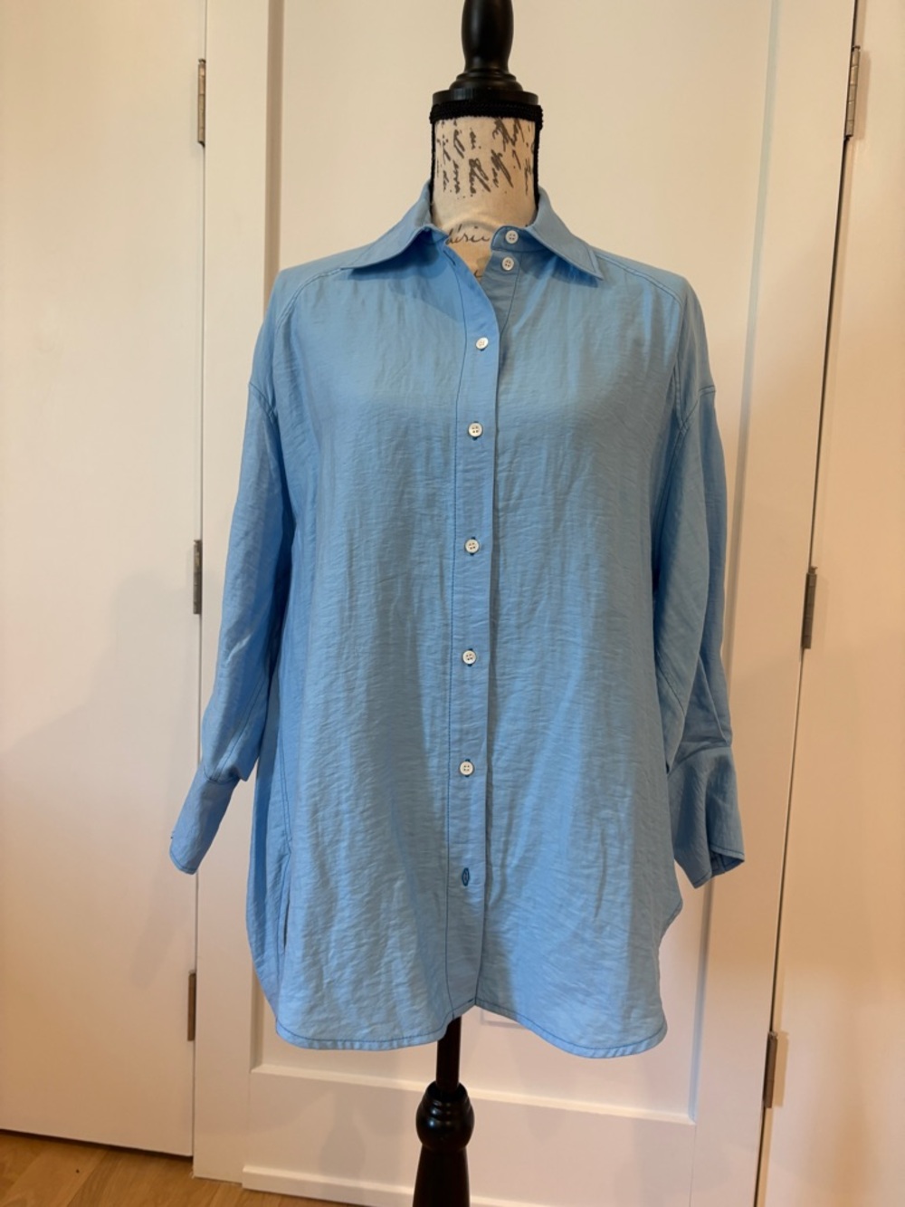 Sandro women’s slouchy blouse size one sleeves shortened